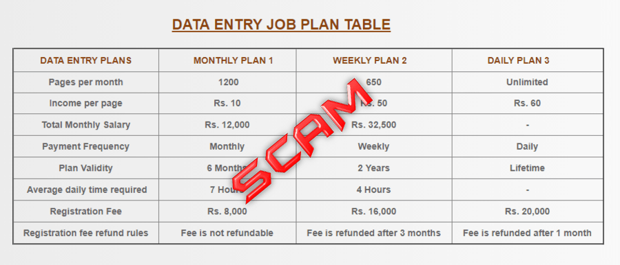 MCA Registration Data Entry Jobs Fraud in India
